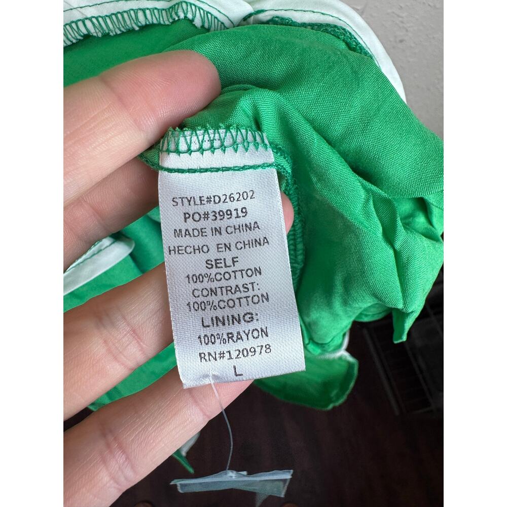 NWT Entro Green Solid Midi Dress Womens Size Large - Picture 8 of 9